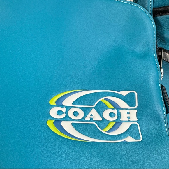 Coach Track Mens Backpack Colorblock W/Stamp Leather Drawstring Pockets Laptop - Picture 5 of 12